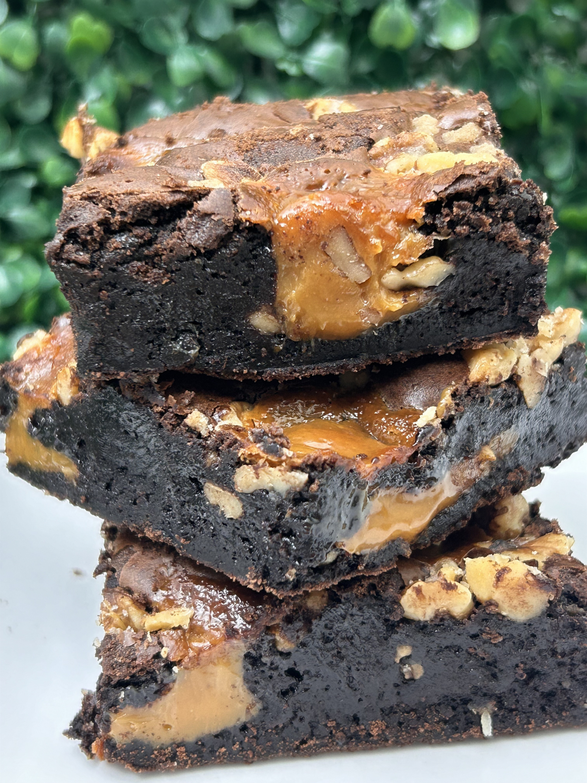 Brownie de Nozes com Doce de Leite