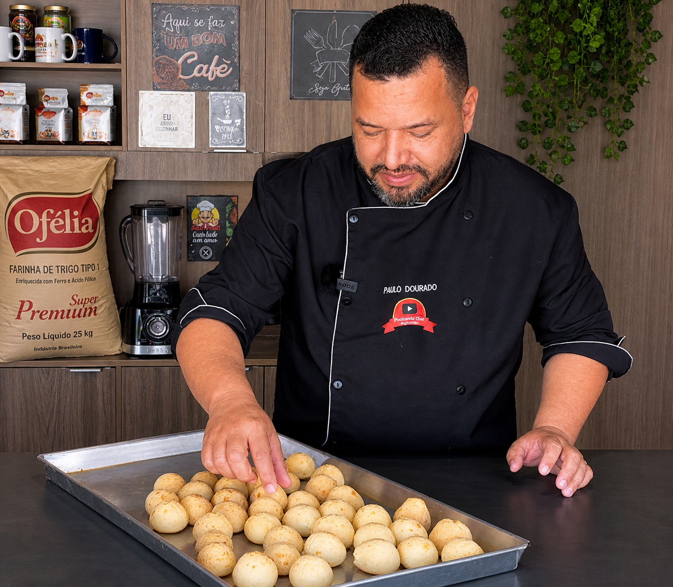 Pão de queijo assado a partir do congelado