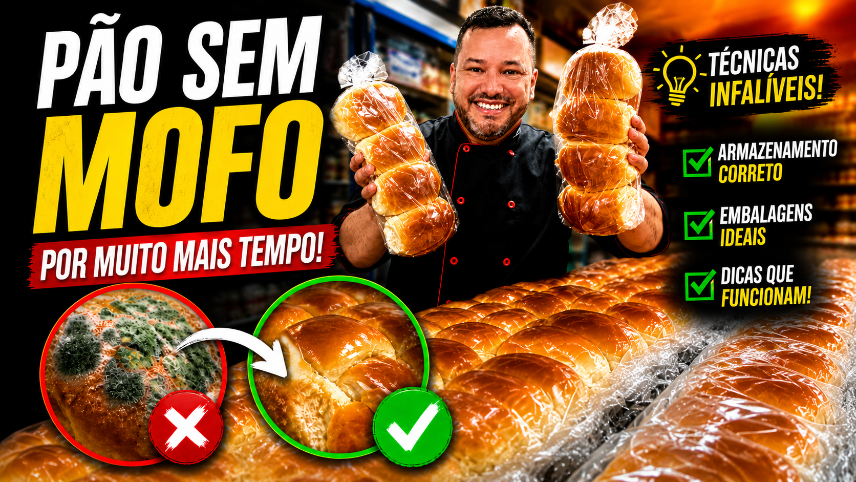 Pão Sem Mofo do Chef Paulo Dourado — Receita Industrial com Validade de 15 a 20 dias